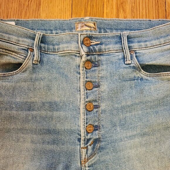 Mother Pixie Dazzler High Rise Straight Leg Ankle Jeans, "Shoot to Thrill" Sz 31 - Picture 5 of 14